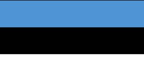 Animated plane flying over the the flag of Estonia.