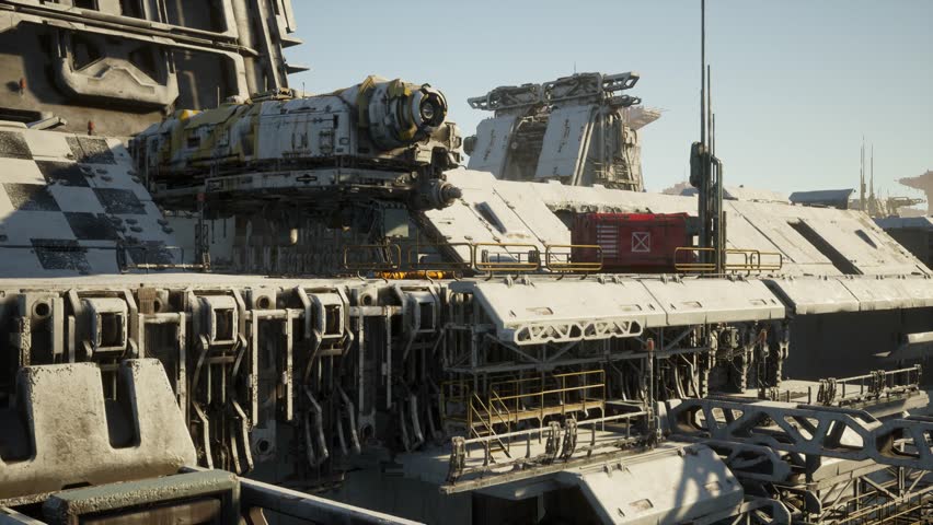 super cool 3d space port