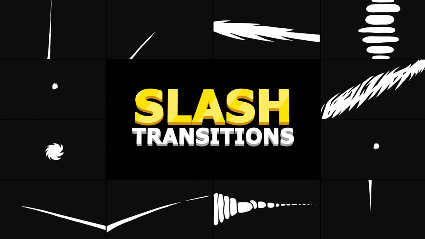 Slash Transitions is a great looking dynamic pack that includes a collection of stylish slash transitions. 4K resolution and alpha channel.