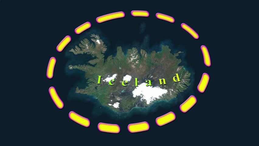 Animated 3D Map of Iceland along with Zooming , Panning and Rotation .