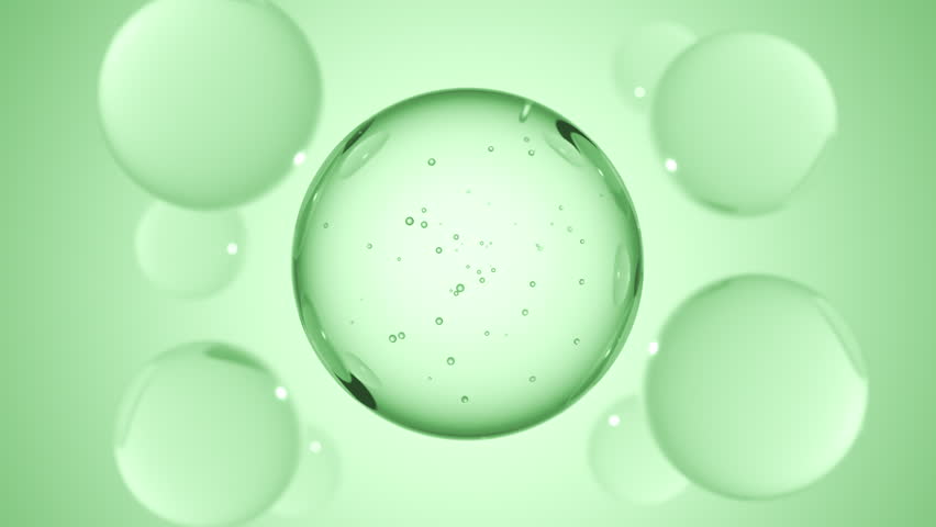 Cosmetics green serum liquid bubbles 3d abstract background. Cosmetic moisturizer essence gel. Collagen fluid bubble molecule. Moisturizing cream or oil. Personal health care and beauty skin concept Royalty-Free Stock Footage #1106052041