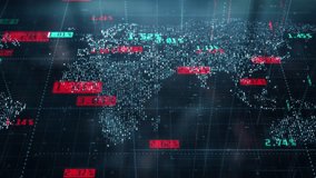 Forex trade with digital world map. Financial trading prices. Global finance exchange index concept. Cryptocurrency or stock market chart and data. Bitcoin BTC and ethereum ETH background - Powered by Shutterstock - Get 15% off with code: PIKWIZARD15