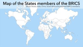 BRICS Brazil, Russia, India, China, and South Africa. Five stylized hands, with the flags of their respective countries, make the peace sign - Powered by Shutterstock - Get 15% off with code: PIKWIZARD15