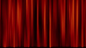Animation of red curtain and sad and happy masks on black background. Education, theatre and school concept, digitally generated video.