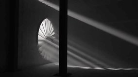 concrete garage with rotating turbine filled with light rays - Powered by Shutterstock - Get 15% off with code: PIKWIZARD15