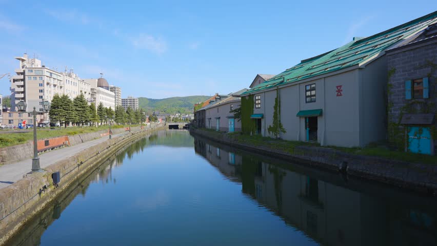 Scenery Movie of Otaru Canal , Japanese translation " otaru "