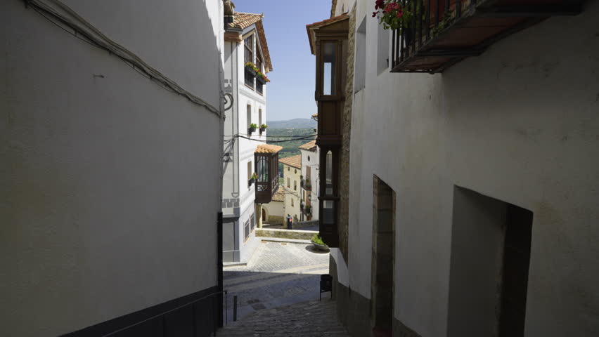 Asphalt road in the hills of Spain near the sea. Province of Castellon. Favorite place for active walks. VIA VERDE BENICASIM OROPESA. Oropesa del Mar 