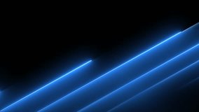 blue abstract shape lines moving across screen frame. Neon glowing beams striped in black background with lasers - Powered by Shutterstock - Get 15% off with code: PIKWIZARD15