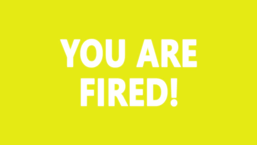 a 4K motion graphic of "You are Fired", Unemployment and Firing concept, You are Fired Screen, Lay offs concept, Companies laying off employees and terminating due to recession, infographic. Royalty-Free Stock Footage #1106109129