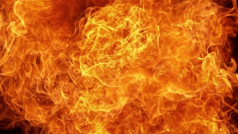 Super Slow Motion Shot of Fire Flame Explosion Towards Camera at 1000fps. : vidéo de stock