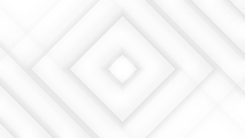Light grey and white corporate background with square shape motion design in minimal style. Seamless loop animation. 4K footage