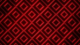 Red on Black Abstract Neon Glowing Square Patterns Background VJ Loop Animation in HD