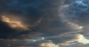 Time lapse clouds 4k rolling puffy cumulus cloud relaxation weather dramatic beauty atmosphere background