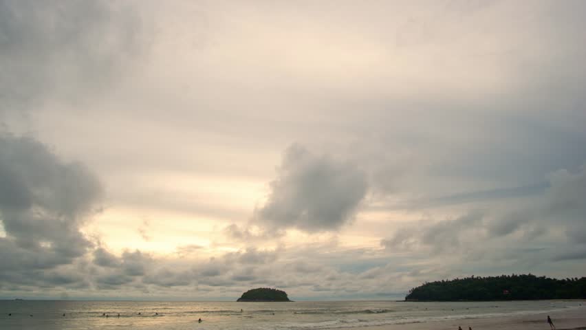 Time lapse the beauty of the clouds began to rain video 4K. 
Nature video High quality footage. Scene of Colorful romantic sky sunset with clouds are moving in the sky background. 
time lapse beautifu