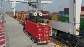 the logistics of goods in Italy. Import Export.
Padua interport, aerial view from the drone - Powered by Shutterstock - Get 15% off with code: PIKWIZARD15