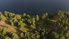 drone footage of lakes and forests