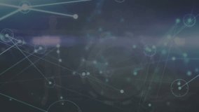 Animation of network of profile icons and light trails against 3d city model on grey background. Global networking and business technology concept - Powered by Shutterstock - Get 15% off with code: PIKWIZARD15