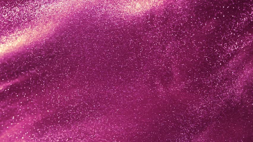 Floating dust particles in magenta fluid. Sparkling glitter particles floating in liquid. Abstract glistering powder background. Royalty-Free Stock Footage #1106165307
