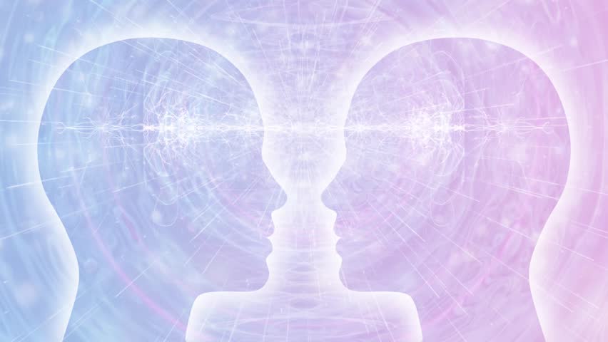 Couple connected at the Third Eye with Energy illustration, Meditation Animation, Visualization, Video Royalty-Free Stock Footage #1106167163
