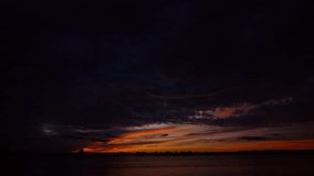 Time lapse Sky sunrise beautiful video Sunrise dramatic sky time lapse colorful cloud fast movement Sunrise time lapse clear wipeout dust or bird Process by raw image High quality video 4K DCI ProRes