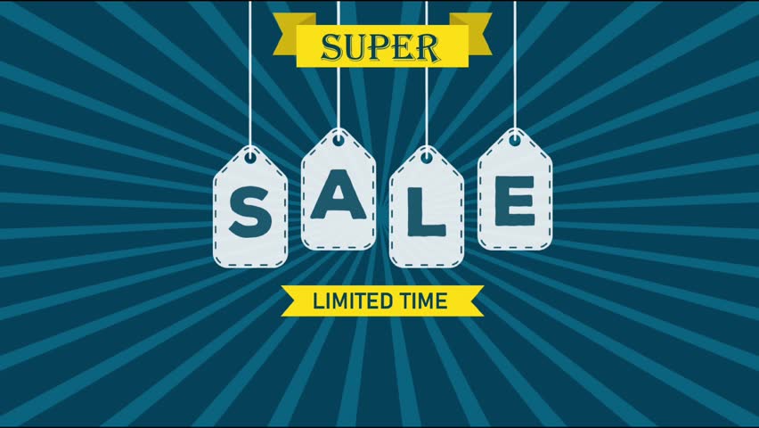 Super sale animation. Limited time sale. Sale offer animation. | Shutterstock HD Video #1106184235