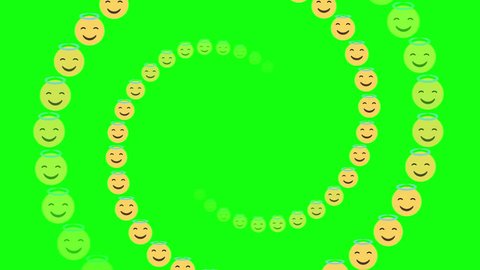 Angel smile emoji emoticon animated Adlı Stok Video