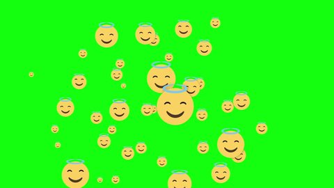 Angel smile emoji emoticon animated Adlı Stok Video