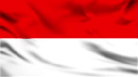 Indonesia national flag full hd video 