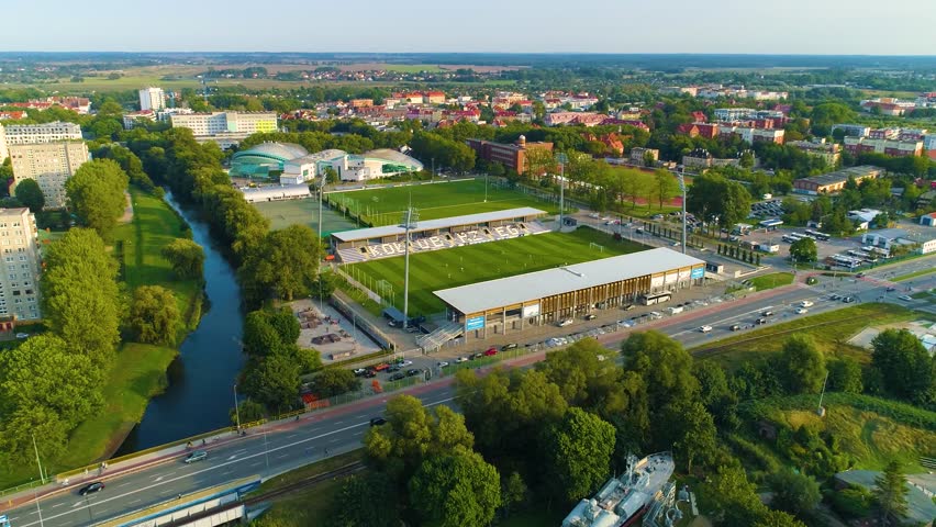 Kotwica Kolobrzeg Stadium Aerial View Poland