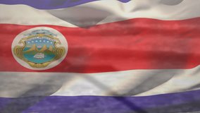 Animation of christian cross and flag of costa rica. Christianity, faith and religion concept digitally generated video. - Powered by Shutterstock - Get 15% off with code: PIKWIZARD15
