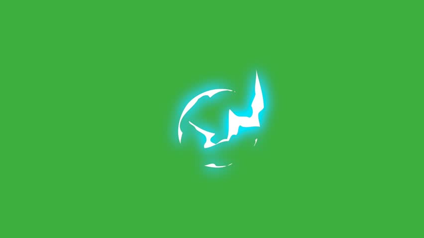 Animation loop video electric element cartoon effect on green background  Royalty-Free Stock Footage #1106211075