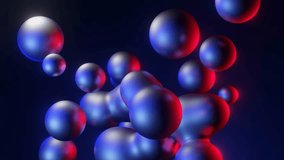 Liquid iridescent clean animated metaball or organic floating spheres blobs drops or bubbles 3d render abstract background - Powered by Shutterstock - Get 15% off with code: PIKWIZARD15