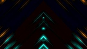 3d orange - aqua arrows abstract neon arrow sign icons background with glowing gradient arrows, showing forward direction. Empty stage 4k , direction technology modern , trendy style vj loop backdrop  - Powered by Shutterstock - Get 15% off with code: PIKWIZARD15