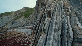 Flysches - unusual rock formations at Biscay Bay beach