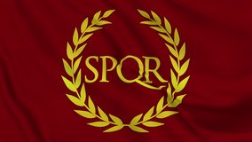 Flag of Roman Empire. High quality 4K resolution.	