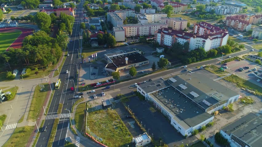 Beautiful Panorama Houses Zielona Gora Domy Aerial View Poland