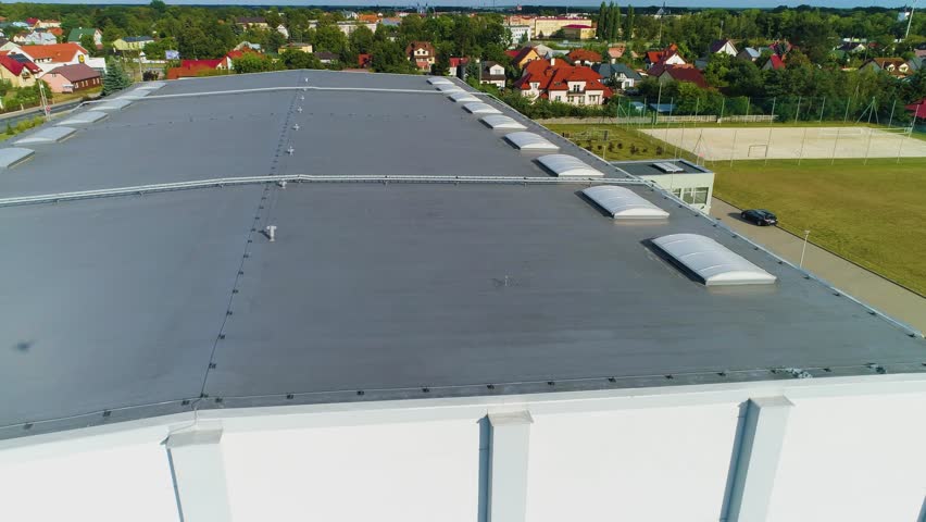 Sports Hall Field Biala Podlaska Hala Sportowa Boisko Aerial View Poland