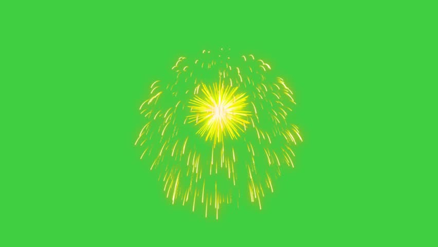 Fireworks motion graphics with green screen background,  Seamless loop 4k video, 3D Animation, Ultra High Definition, 4k video