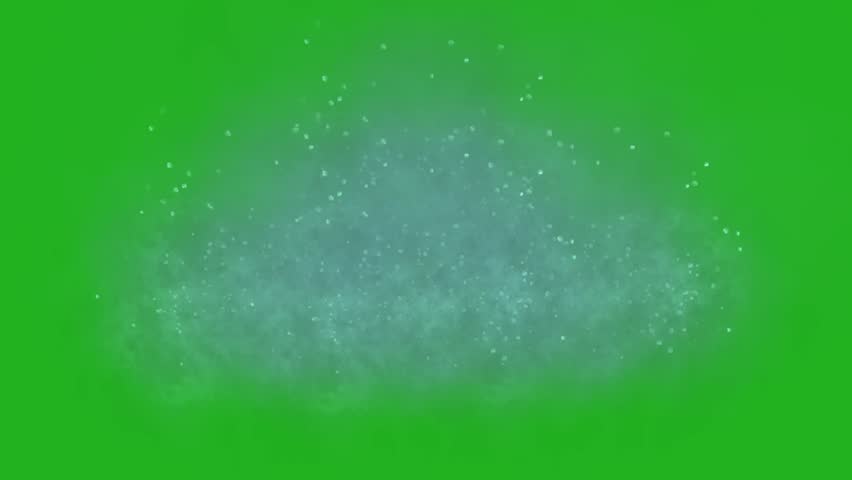 A footage of light dust sediment on green screen 