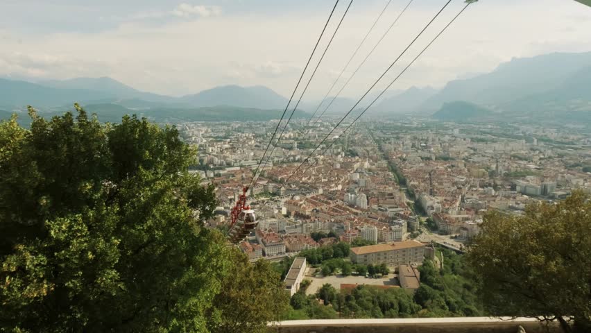 Top station of Telepherique de Grenoble Bastille or Crenoble