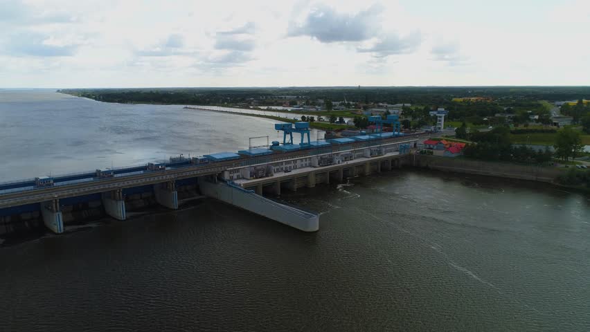 Marina Lagoon Wloclawek Wisla Przystan Zalew River Vistula Aerial View Poland