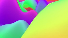 Colorful liquid blurred abstract waves motion design. Video animation Ultra HD 4K 