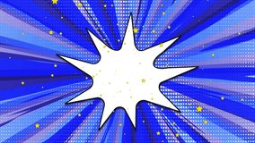 Comic Style Retro Popart Comic Book Animation, Comic Pop Art Animation Retro Style. Comic Animated Pop Art Background, Pop Art Style Animation. Vintage Retro Style  Speed Radial Line - Powered by Shutterstock - Get 15% off with code: PIKWIZARD15