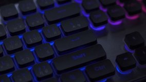 Hand typing keyboard, 4k footage