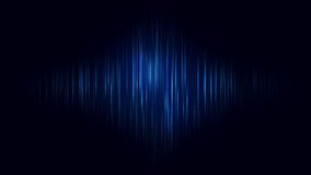 Visualization of the audio spectrum on a dark background. 4k video