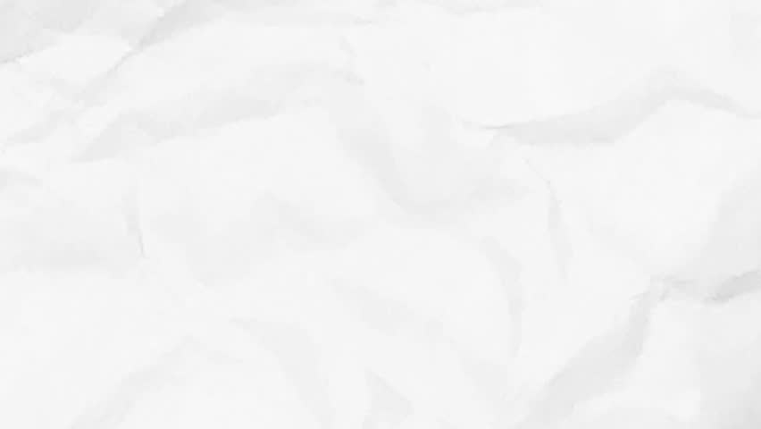 Abstract art background animation white crumpled paper. Realistic cartoon wrinkled surface texture in modern trendy stop motion style.