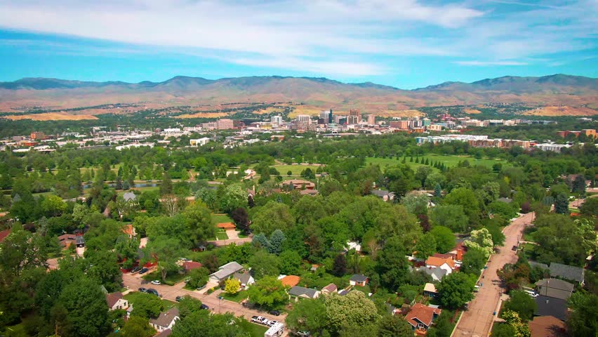 Boise Idaho Downtown Mountains Skyline