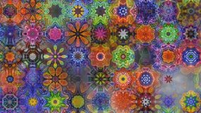 Mandala 3D Kaleidoscope seamless loop Psychedelic Trippy Futuristic Traditional firework Pattern for Consciousness Meditation Background Video Relaxing Ethnic Colorful pattern Chakra Kundalini Yoga