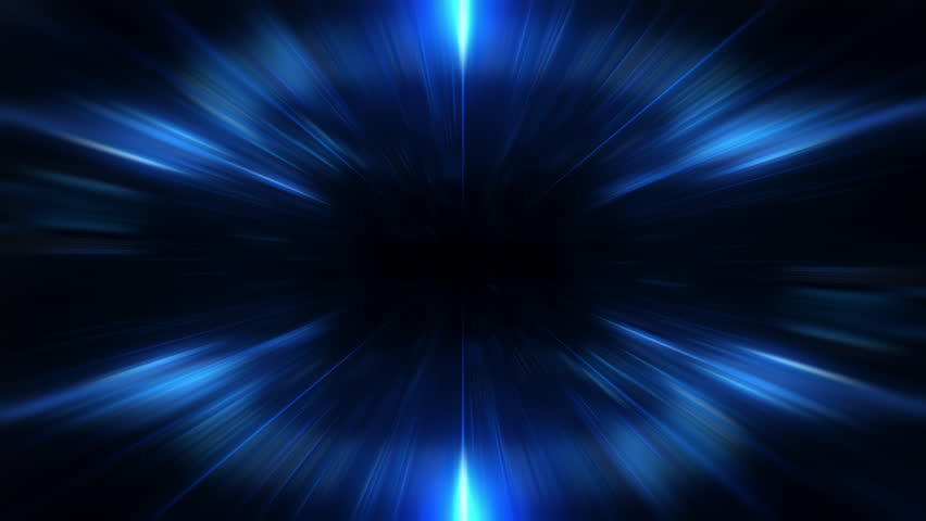Abstract loop center blue light shine ray speed radial zoom for technology and communication vj background. Speed of blue light, neon glowing rays in motion.  Royalty-Free Stock Footage #1106311453