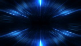 Abstract loop center blue light shine ray speed radial zoom for technology and communication vj background. Speed of blue light, neon glowing rays in motion.  - Powered by Shutterstock - Get 15% off with code: PIKWIZARD15